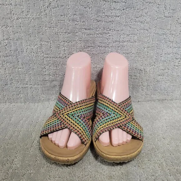Skechers Beverlee Women's Size US 8 Rainbow Wedge Cross Strap Sandals - Picture 6 of 10